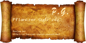 Pflanczer Győző névjegykártya